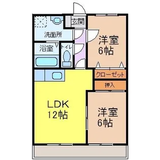 カルディア古賀島【2階】の間取り