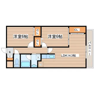 シンフォニー柏木【4階】の間取り