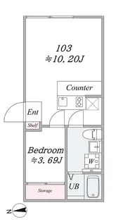 the trias345【1階】の間取り