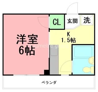 西海岸ハイツ【3階】の間取り