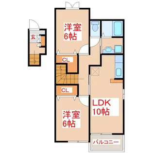 サンブリーズ II【2階】の間取り