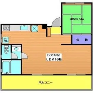 サンパレス【5階】の間取り