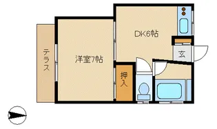 サンハイツ【1階】の間取り