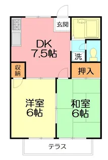 コート中野【1階】の間取り