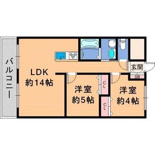 ファミリーコーポ今福【5階】の間取り