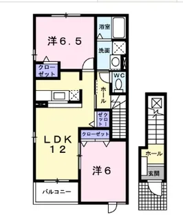 シャルム シャトレA【2階】の間取り
