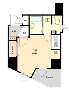 プリズムスクエア本駒込【9階】の間取り