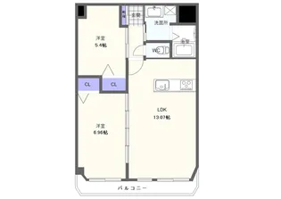 クイーンズヒル【1階】の間取り