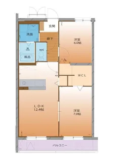 ハートフル・ラシーヌ【2階】の間取り