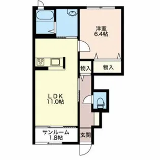 メゾン ウィステリア【1階】の間取り