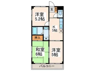 飛鳥ハイツ【2階】の間取り