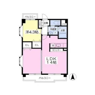 ロイヤルパレス駅西【8階】の間取り