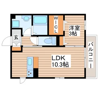 ハイブリッジ恵和町【1階】の間取り