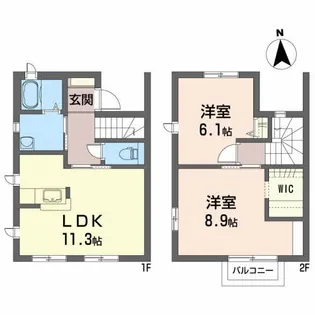 メゾン ウェスト【1階】の間取り