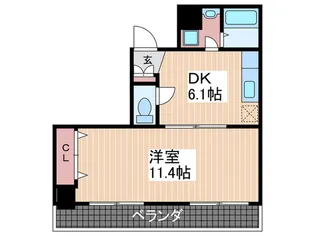 プレイス十日市【9階】の間取り