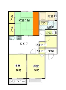 ハウスプラドールC【1階】の間取り