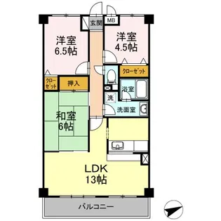 レジデンス若松【3階】の間取り