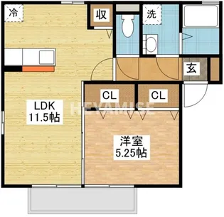 ルピナあいの【1階】の間取り