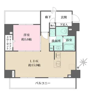 ザ・パークメゾン東大井【9階】の間取り