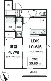 カーサ・カランコエ【2階】の間取り