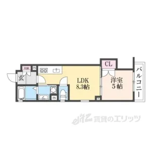 クリエオーレ牧野本町【3階】の間取り