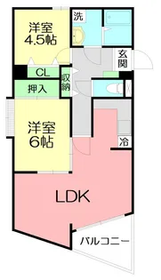 ベルデュール蛍田【3階】の間取り