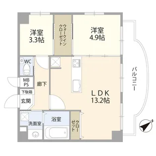 セザール用賀(0005990)【2階】の間取り