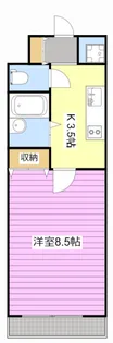 ヴィラコンテッサ川辺町【5階】の間取り