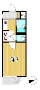 スカイハイツ諏訪【1階】の間取り
