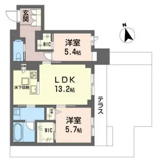クレスティーク【1階】の間取り
