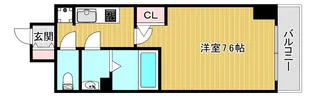 Lala place難波ガルテン【12階】の間取り