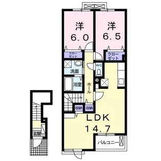 レーヴ I【2階】の間取り