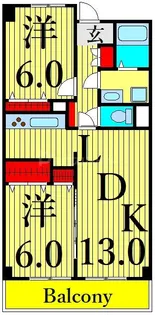 グランコート東尾久【4階】の間取り