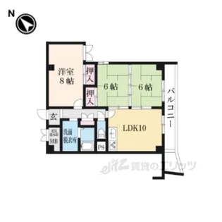 草津ロイヤルプラザ【4階】の間取り