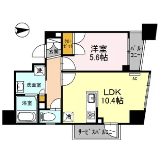 リベラーレ中野【7階】の間取り