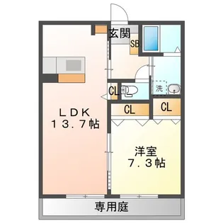 ミズキ B【1階】の間取り