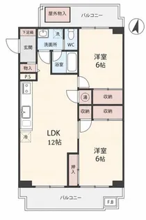 荘苑南伏見【4階】の間取り