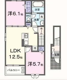 ラ ヴィヴァーチェ【1階】の間取り