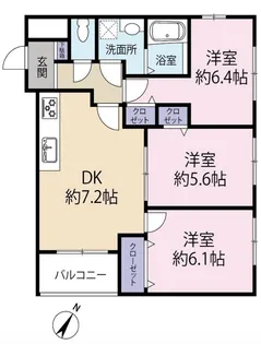 エバーグリーンパレス船橋本町【5階】の間取り