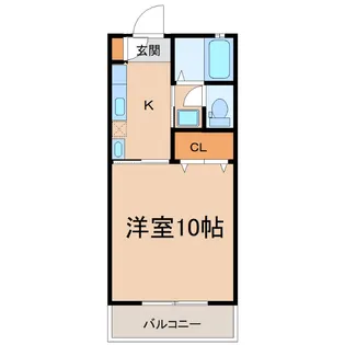 マンションシャルム A棟【3階】の間取り