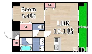 スプランディッド野江【2階】の間取り