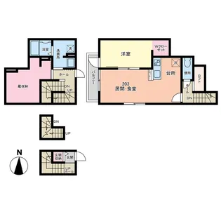 ボヌール薬師堂【2階】の間取り