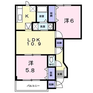 スタービレA【1階】の間取り