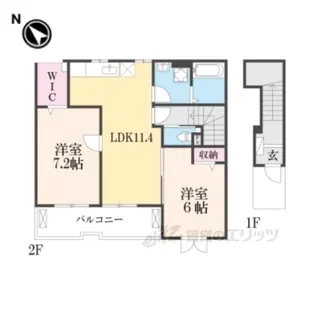 コーポ勢多七番館【2階】の間取り