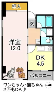 パルミッツオ平野西(PALMIZIO)I【2階】の間取り
