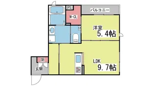 シャーメゾン六甲道【2階】の間取り