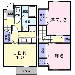 フレイム Bの間取り