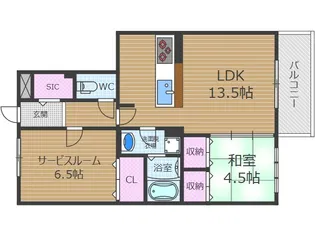 サンスクエア千里万博 A棟【3階】の間取り