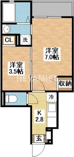 クローバー【1階】の間取り
