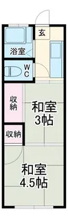 カーサ富岡東【2階】の間取り